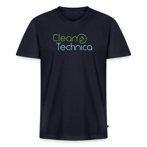 CleanTechnica Logo 2 - Men's Premium Organic V-Neck T-Shirt