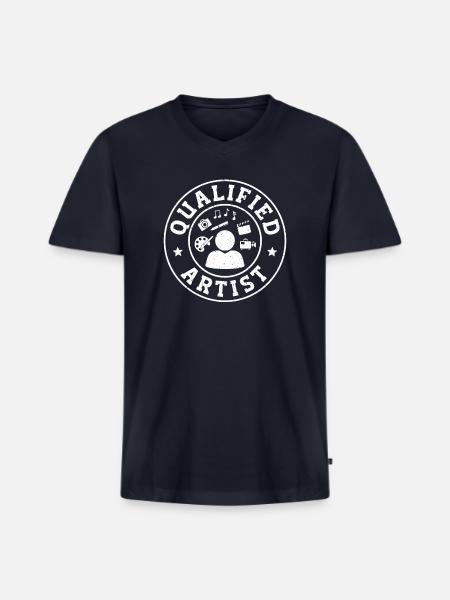 Artist Artist - Men's Premium Organic V-Neck T-Shirt - navy