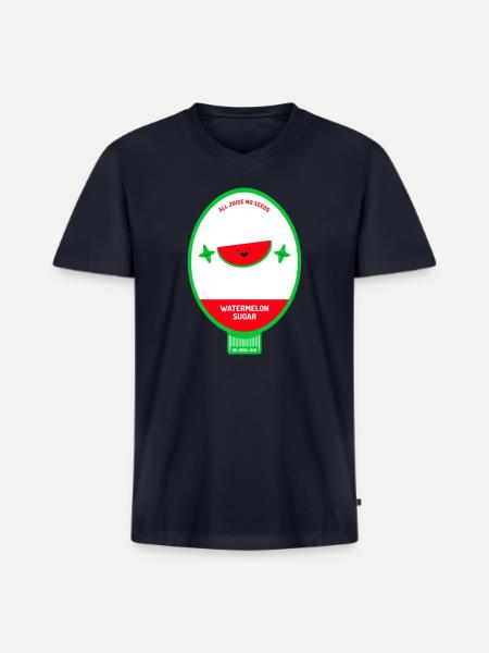 All Juice No Seeds Cap - Men's Premium Organic V-Neck T-Shirt - navy