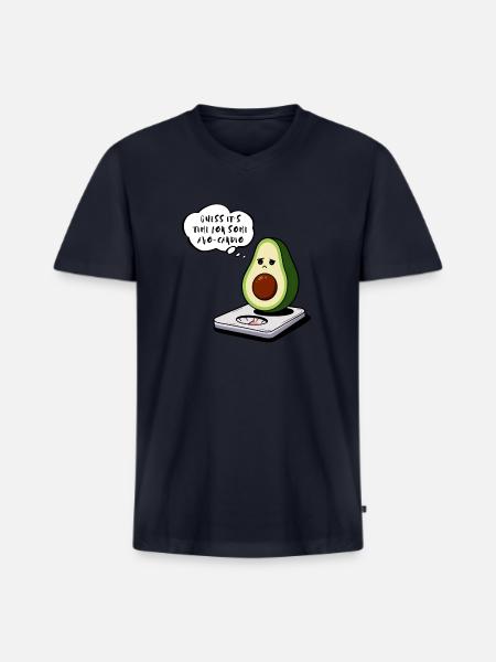 Avocado- Avo-cardio - Men's Premium Organic V-Neck T-Shirt - navy