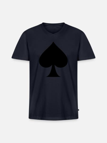 Spade - Men's Premium Organic V-Neck T-Shirt - navy