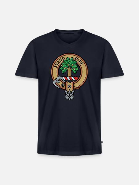 Clan Anderson Crest - Men's Premium Organic V-Neck T-Shirt - navy