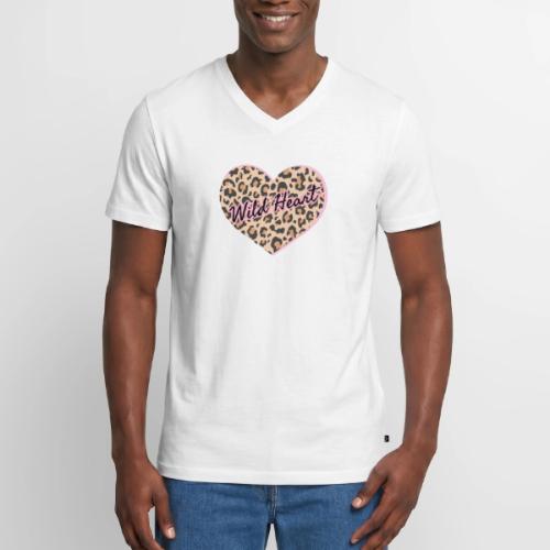 Wild Heart - Men's Premium Organic V-Neck T-Shirt