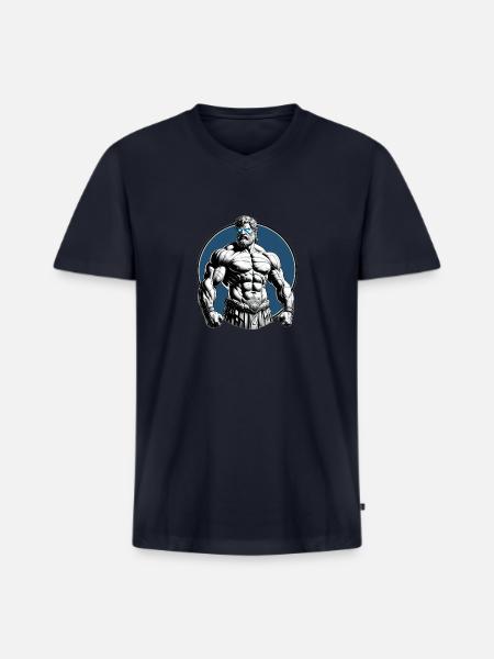 Hercule - Men's Premium Organic V-Neck T-Shirt - navy
