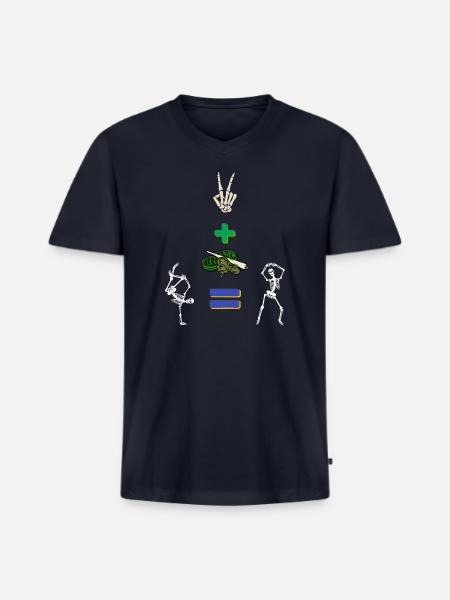 The smoking Idiots - Men's Premium Organic V-Neck T-Shirt - navy