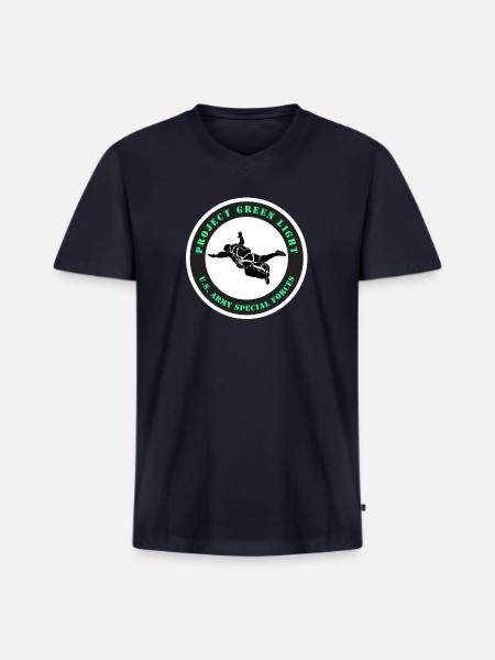 Project Green Light - Men's Premium Organic V-Neck T-Shirt - navy