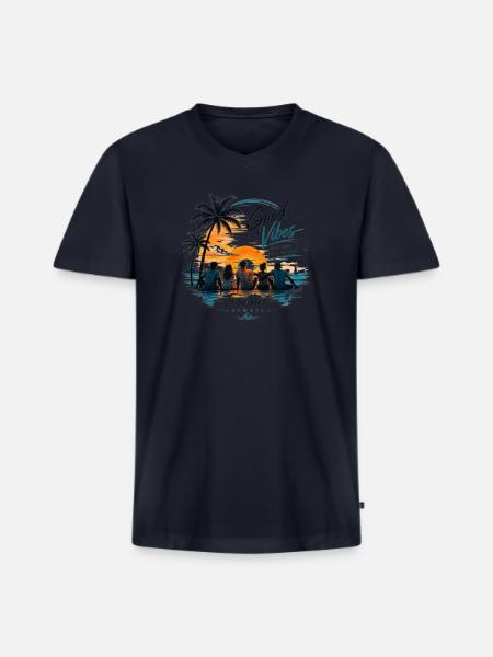 Togetherness - Men's Premium Organic V-Neck T-Shirt - navy