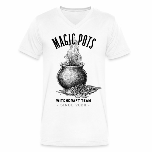 Magic Pots Witchcraft Team Since 2020 - Men's V-Neck T-Shirt by Canvas