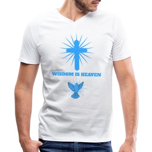 Wisdom Is Heaven - Men's Premium Organic V-Neck T-Shirt