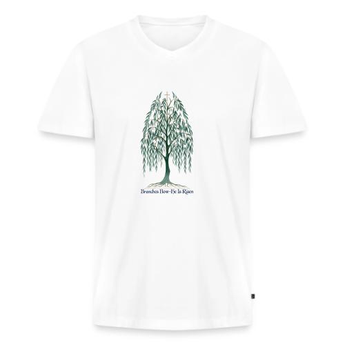 Easter Branches Bow Willow T Shirt, Easter Gift - Men's Premium Organic V-Neck T-Shirt