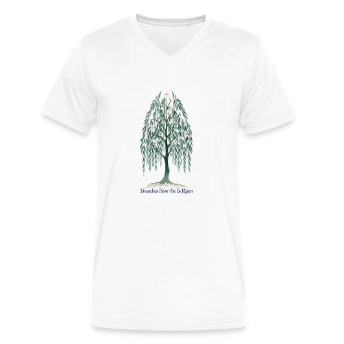Easter Branches Bow Willow T Shirt, Easter Gift - Men's V-Neck T-Shirt by Bella + Canvas