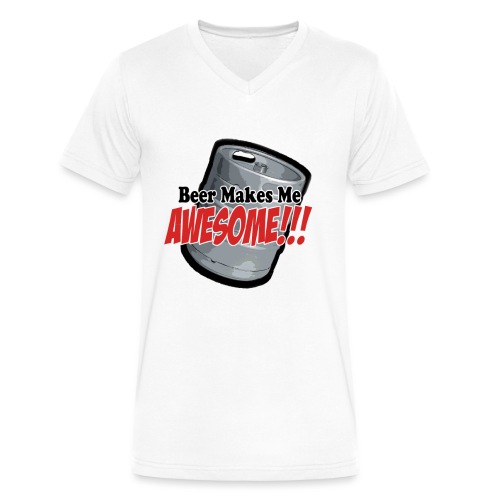 Beer Makes Me Awesome - Men's V-Neck T-Shirt by Canvas