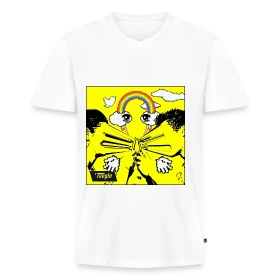 fone face - Men's V-Neck T-Shirt by Canvas