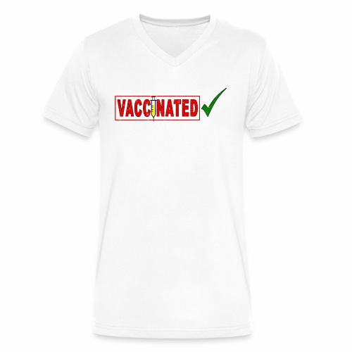 Pro Vaccination Vaccine Vaccinated Vintage Retro - Men's V-Neck T-Shirt by Canvas