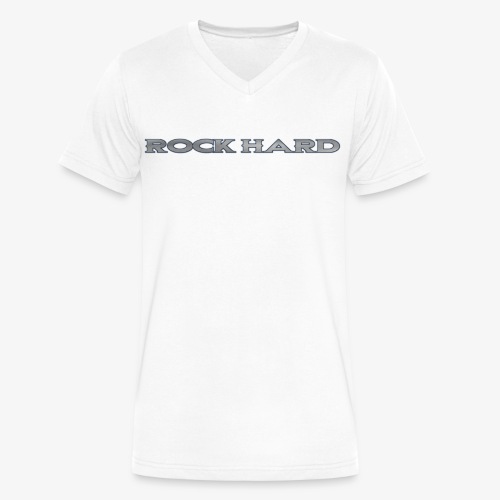 ROCK HARD - Men's V-Neck T-Shirt by Canvas