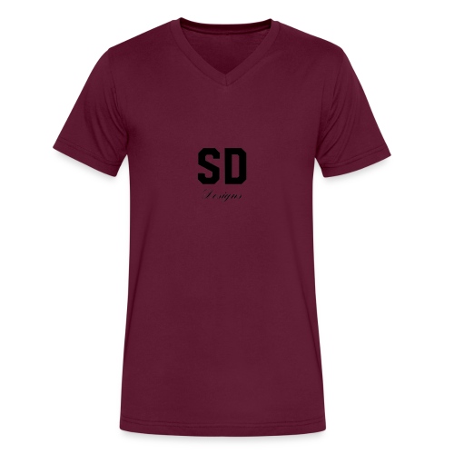 SD Designs blue, white, red/black merch - Men's V-Neck T-Shirt by Canvas