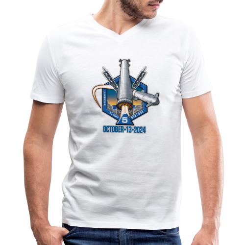 Starship Flight Test 5 - With Date - Men's V-Neck T-Shirt by Bella + Canvas