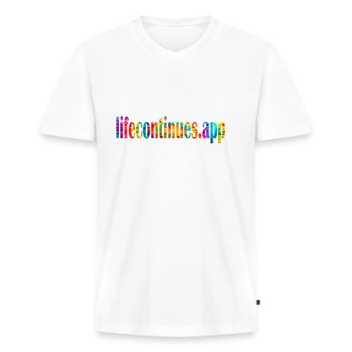Life Continues Large Tie-dye 2 - Men's Premium Organic V-Neck T-Shirt