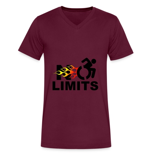 No limits for this wheelchair user * - Men's V-Neck T-Shirt by Canvas