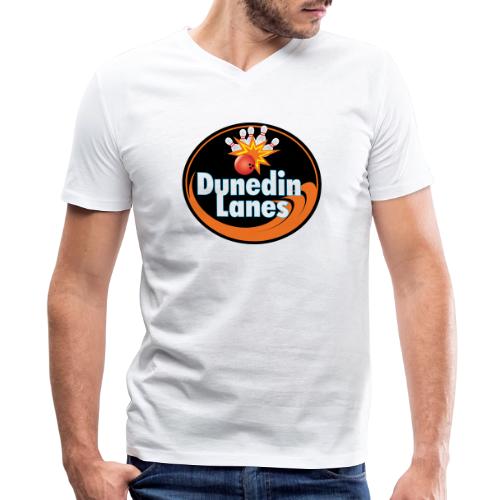 Dunedin Lanes Logo Merchandise - Men's V-Neck T-Shirt by Bella + Canvas