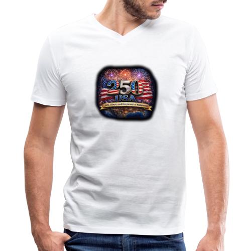 USA 250th Celebration - Men's Premium Organic V-Neck T-Shirt