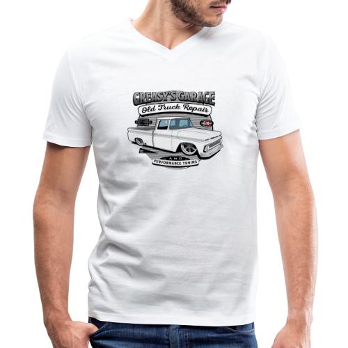 Greasy's Garage Old Truck Repair - Men's V-Neck T-Shirt by Canvas