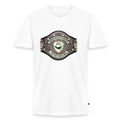 Nap Champion Belt T Shirt - Men's Premium Organic V-Neck T-Shirt