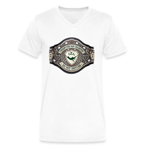 Nap Champion Belt T Shirt - Men's V-Neck T-Shirt by Bella + Canvas