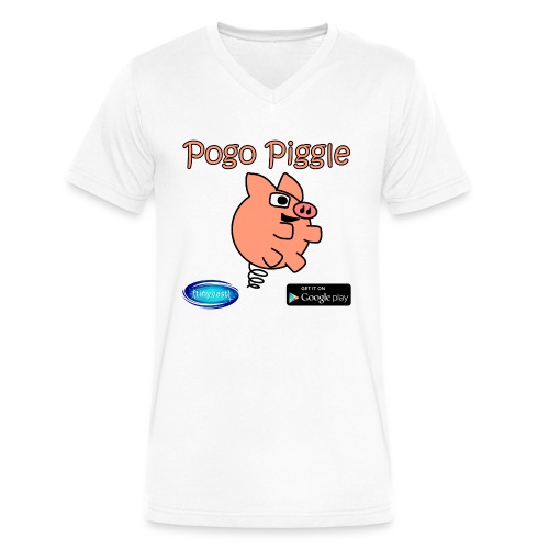 Pogo Piggle - Men's V-Neck T-Shirt by Canvas