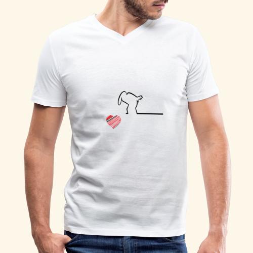 heart bag - Men's V-Neck T-Shirt by Canvas