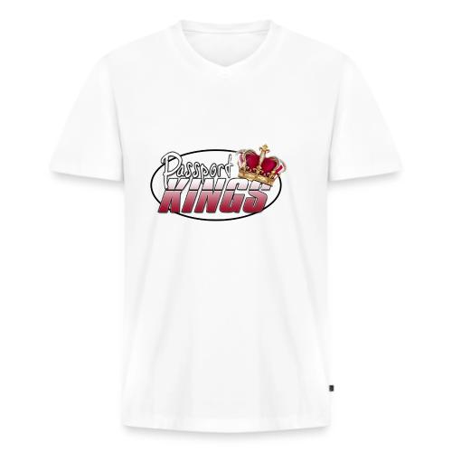 Passportkings white shirt design - Men's Premium Organic V-Neck T-Shirt