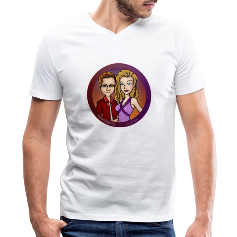 rununtilyoufly standard collection - Cory & Kloe - Men's V-Neck T-Shirt by Canvas
