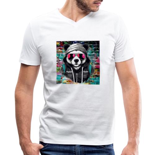 Stylish panda 2 - Men's V-Neck T-Shirt by Bella + Canvas