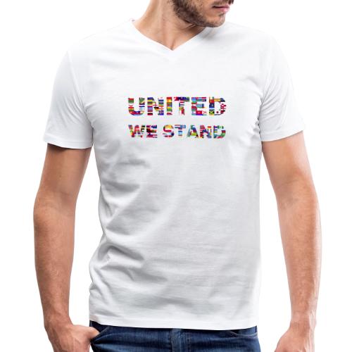 UNITED WE STAND - Men's Premium Organic V-Neck T-Shirt