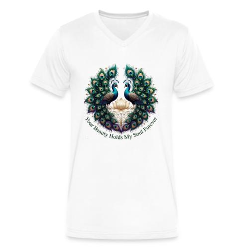 Your Beauty Holds My Soul Peacock Gifts T-Shirt - Men's V-Neck T-Shirt by Bella + Canvas