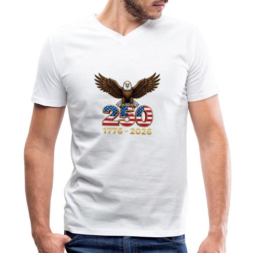 Eagle 250th Anniversary 1776-2026 - Men's Premium Organic V-Neck T-Shirt