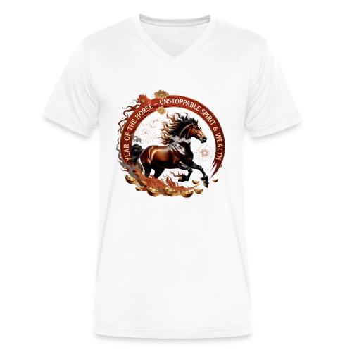 Year of the Horse Fiery Spirit T Shirt, Lunar New - Men's V-Neck T-Shirt by Bella + Canvas