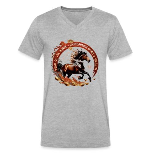 Year of the Horse Fiery Spirit T Shirt, Lunar New - Men's V-Neck T-Shirt by Bella + Canvas