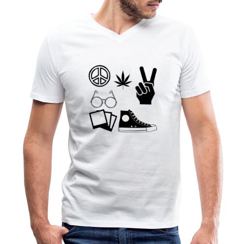 hippie - Men's V-Neck T-Shirt by Canvas
