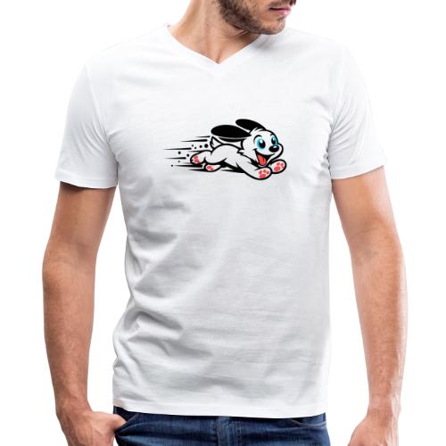 Speedy Pup Sprint on the Run - Men's V-Neck T-Shirt by Bella + Canvas