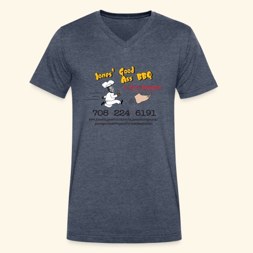 Jones Good Ass BBQ and Foot Massage logo - Men's V-Neck T-Shirt by Canvas