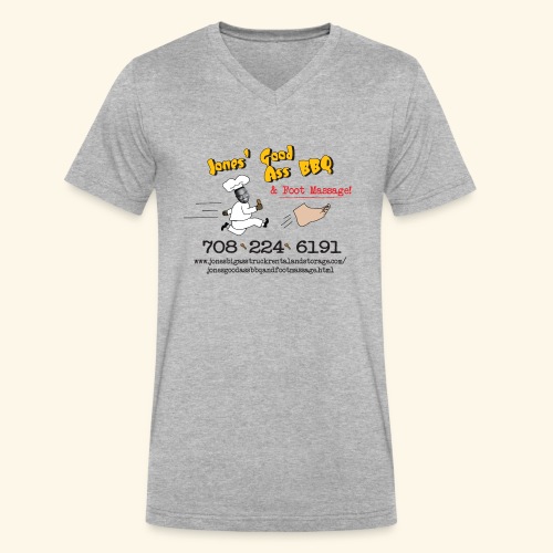 Jones Good Ass BBQ and Foot Massage logo - Men's V-Neck T-Shirt by Canvas
