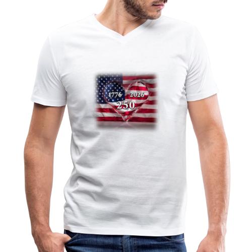 1776-2026 | 250 Years USA - Men's Premium Organic V-Neck T-Shirt
