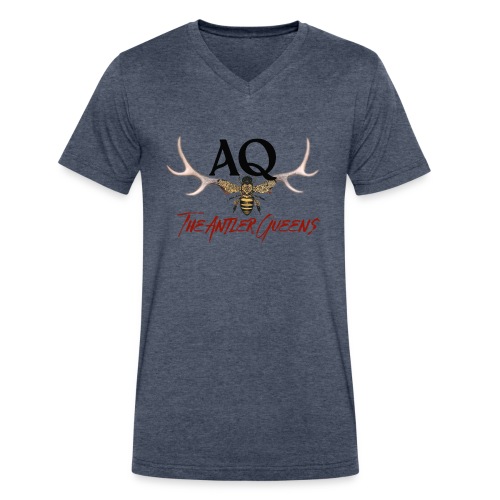 AQ logo - Men's V-Neck T-Shirt by Canvas