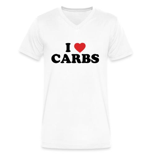 i heart carbs 2 color - Men's V-Neck T-Shirt by Bella + Canvas