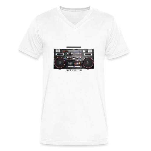 Helix HX 4700 Boombox Magazine T-Shirt - Men's V-Neck T-Shirt by Canvas