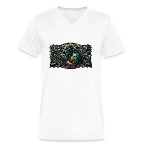Easter Not My Will Gethsemane T Shirt, Bro Gift - Men's V-Neck T-Shirt by Bella + Canvas