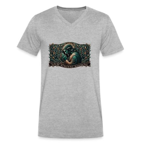 Easter Not My Will Gethsemane T Shirt, Bro Gift - Men's V-Neck T-Shirt by Bella + Canvas