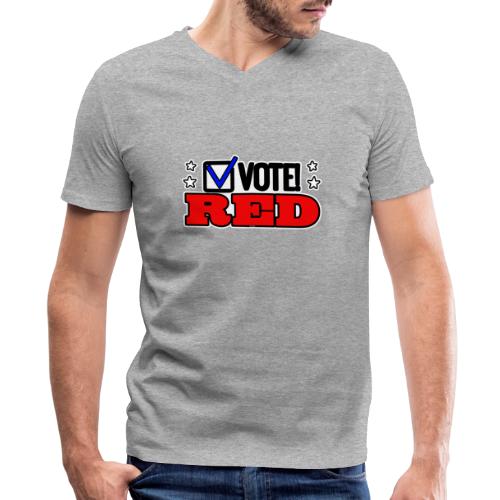 VOTE RED - Men's V-Neck T-Shirt by Canvas