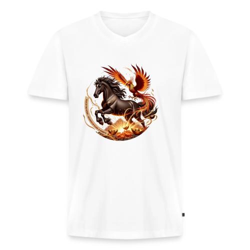 Year of the Horse Phoenix T Shirt, Lunar NY Gift - Men's Premium Organic V-Neck T-Shirt